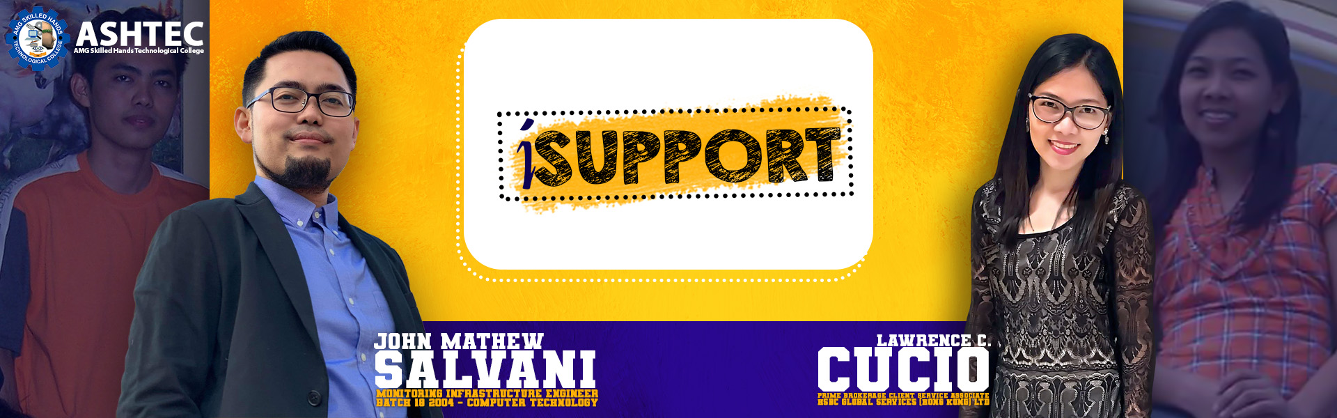 i support website banner